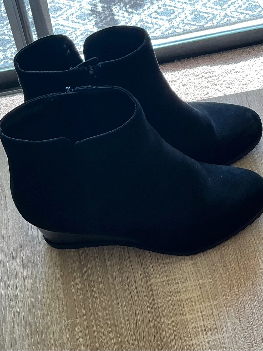 Style & Co. Black Suede Ankle Booties